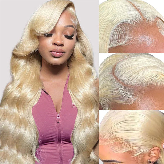 13x4 Body Wave 613 Lace Front Wig - 180% Density, HD Transparent Lace, 100% Virgin Human Hair