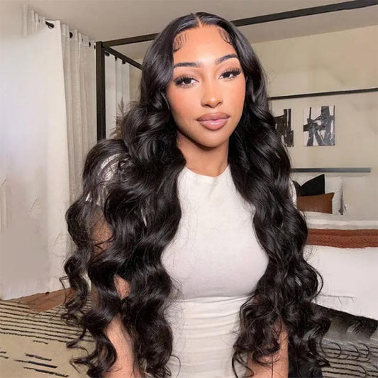 7x5 Body Wave Lace Closure Glueless Wig 100% Virgin Human Hair 180% Density with Pre-pleached Knots