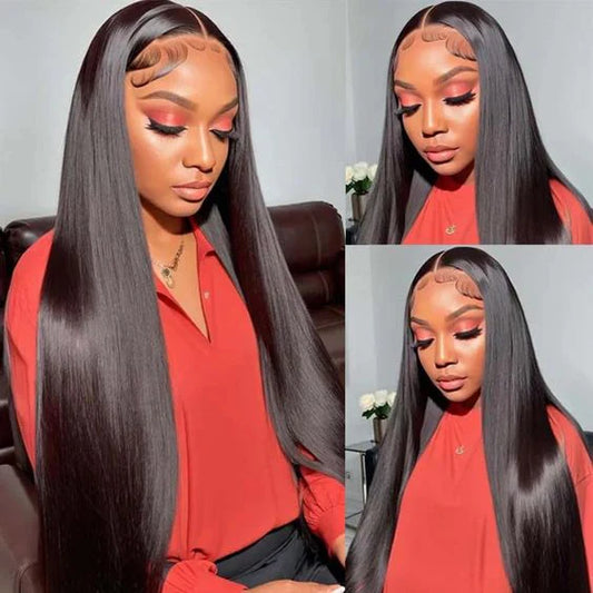 13x6 Silky Straight Lace Front Wig - 210% Density, HD Lace, 100% Virgin Human Hair